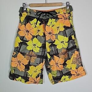 Ocean Earth small orange and yellow swim shorts